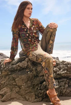 Sale Johnny Was Flavie Mesh Blouse Multi