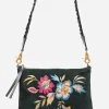 Clearance Johnny Was Floreale Italian Suede Clutch Crossbody Dunkel