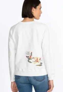 Sale Johnny Was Florida Raglan Sweatshirt White