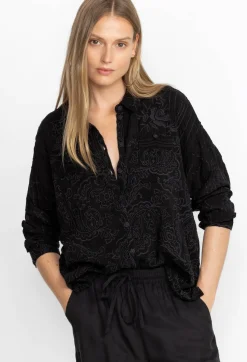 Outlet Johnny Was Goddess Button Down Black