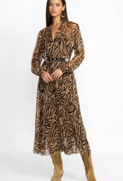 Discount Johnny Was Golden Days Silk Midi Dress Goldendays