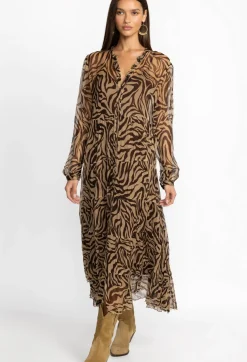 Discount Johnny Was Golden Days Silk Midi Dress Goldendays