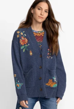 Discount Johnny Was Griffin Cardigan Blue