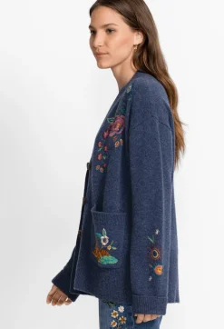 Discount Johnny Was Griffin Cardigan Blue