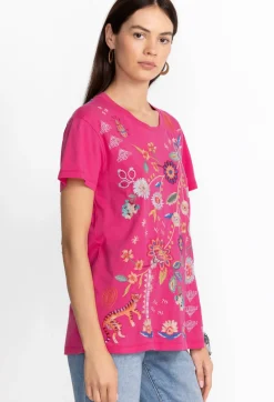 Online Johnny Was Griffin Easy Fit Tee Flamingo Pink