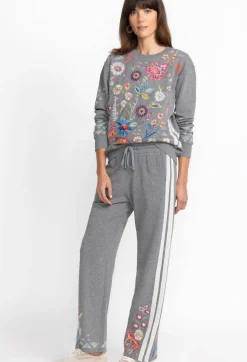 Discount Johnny Was Griffin Wide Leg Ribbon Pant Dark Heather