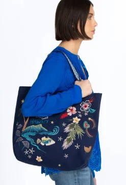Sale Johnny Was Hawaii Everyday Tote Navy