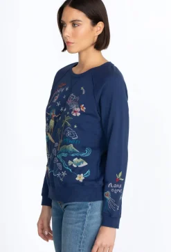 Hot Johnny Was Hawaii Raglan Sweatshirt Navy