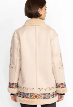 Online Johnny Was Hepburn Ski Fur Coat Cream