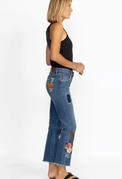 Sale Johnny Was Heron Cropped Baby Boot Jean Vintage Aged Wash