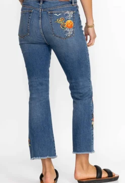 Sale Johnny Was Heron Cropped Baby Boot Jean Vintage Aged Wash