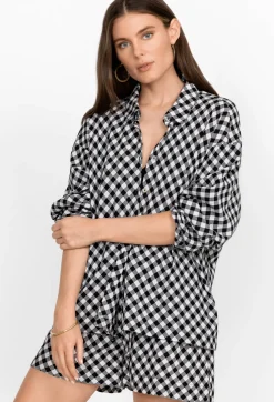Hot Johnny Was High Low Button Shirt Multi