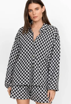 Hot Johnny Was High Low Button Shirt Multi