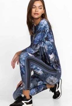 New Johnny Was High Waist Sculpting Legging Grey Peony