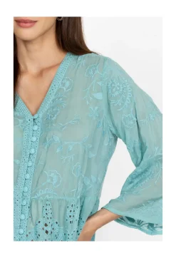 New Johnny Was Ingrid Reveka Blouse Marine Blue