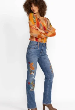 Sale Johnny Was Isabella Boyfriend Jean Vintage Aged Destroyed Wash