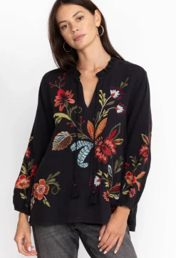 Hot Johnny Was Isabella Field Blouse Black