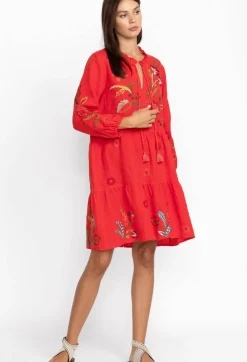 Online Johnny Was Isabella Tiered Field Dress Molten Lava