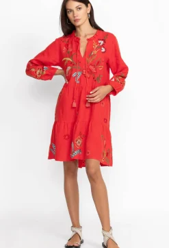 Online Johnny Was Isabella Tiered Field Dress Molten Lava