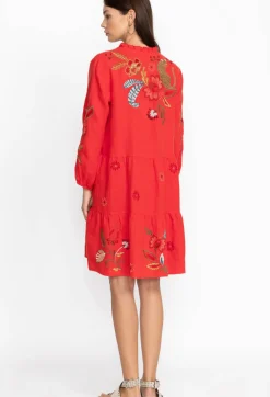 Online Johnny Was Isabella Tiered Field Dress Molten Lava