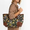 Best Johnny Was Italian Leather Tote Midnight Mariposa