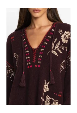 Outlet Johnny Was Ivey Baja Pullover Eggplant
