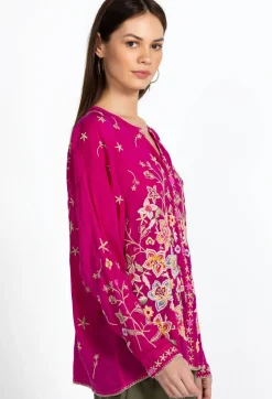 New Johnny Was Jenai Blouse Festival Fuschia