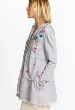 Online Johnny Was Jessi Tiered Hoodie Light Heather