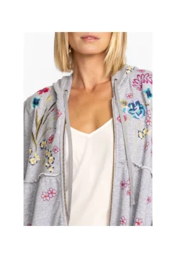 Online Johnny Was Jessi Tiered Hoodie Light Heather