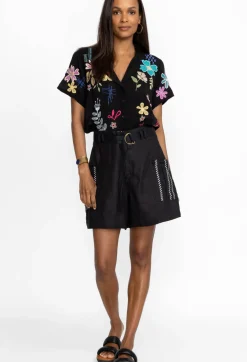 Hot Johnny Was Joni Belted Cargo Short Black