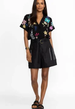 Hot Johnny Was Joni Belted Cargo Short Black