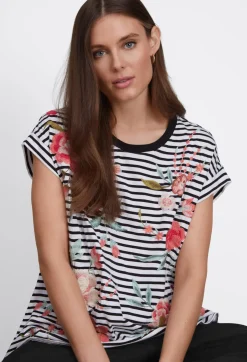 Hot Johnny Was Joya Relaxed Drape Tee Stripe