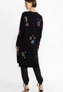 Sale Johnny Was Ladie Rhinestone Cardigan Black
