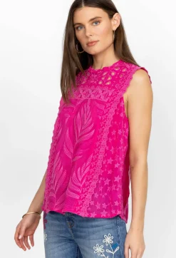 Best Johnny Was Leafy Concetta Blouse Orchid Lei