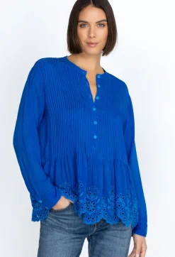 New Johnny Was Leonie Pintuck Blouse Skydiver