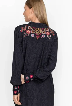 Johnny Was Lilith High Slit Tunic Black