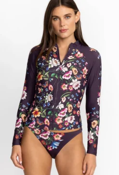 New Johnny Was Long Sleeve Surf Shirt Ombre Garden