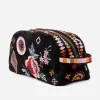 Outlet Johnny Was Margo Patched Makeup Bag Black