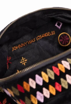 Outlet Johnny Was Margo Patched Makeup Bag Black