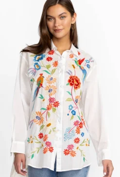 Best Johnny Was Marissa Relaxed Oversized Tunic White
