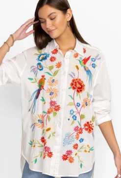 Best Johnny Was Marissa Relaxed Oversized Tunic White