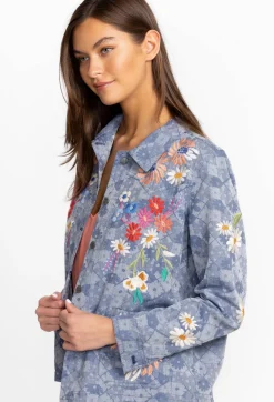 Sale Johnny Was Marissa Western Worker Jacket Denim Blue