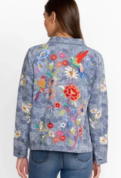 Sale Johnny Was Marissa Western Worker Jacket Denim Blue