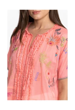 Online Johnny Was Mayeda Blouse Shell Pink