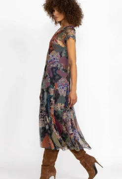 Best Johnny Was Mazzy Godet Short Slv Dress Multi