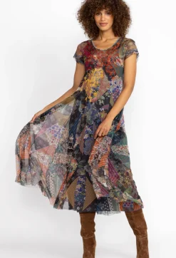 Best Johnny Was Mazzy Godet Short Slv Dress Multi