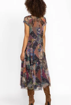 Best Johnny Was Mazzy Godet Short Slv Dress Multi