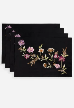 Clearance Johnny Was Meriah Set Of 4 Placemats Black