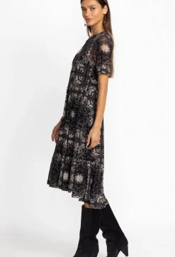 New Johnny Was Mesh Tiered Dress Runa