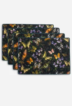 Discount Johnny Was Midnight Mariposa Set Of 4 Quilted Placemats Midnightmariposa